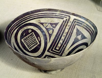 Bowl decorated with a geometric pattern, Style I, from Susa, Iran, 3100-3000 BC by Mesopotamian